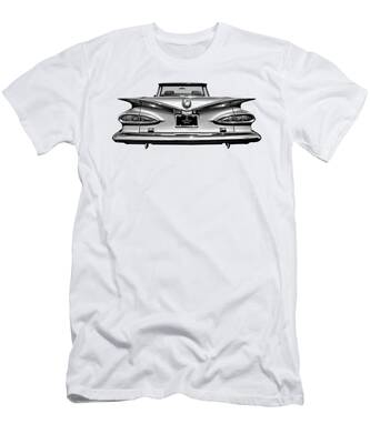 1958 to 1966 Chevy Impala Gray Impala SS T-shirt 100% Cotton Preshrunk